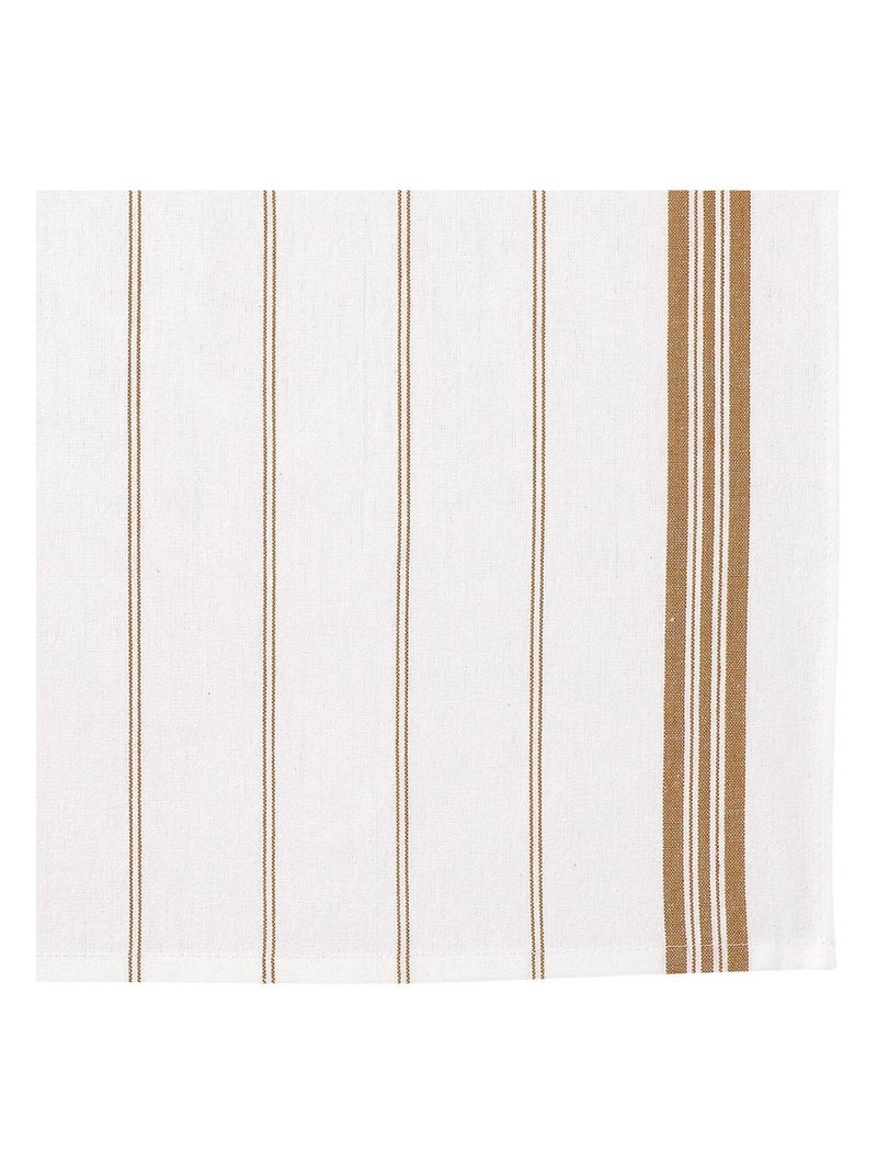 Lot de 2 Torchons rayé – Absorbant et décoratif Marron - Kiabi