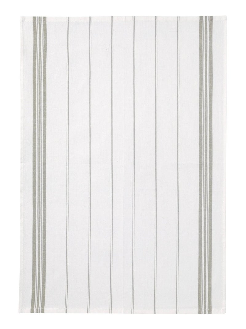 Lot de 2 torchons rayé beige 50 x 70 cm  Coton  Absorbant et décoratif Beige - Kiabi