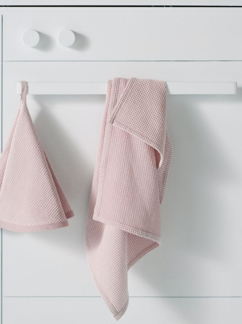 Lot de 2 torchons vaisselle en coton KITCHEN Rose - Kiabi