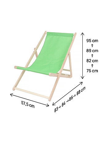 Lot de 2 transats en bois