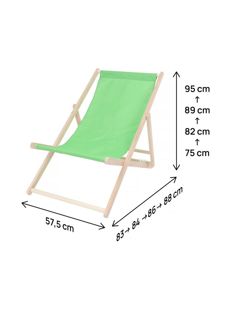 Lot de 2 transats en bois Vert - Kiabi