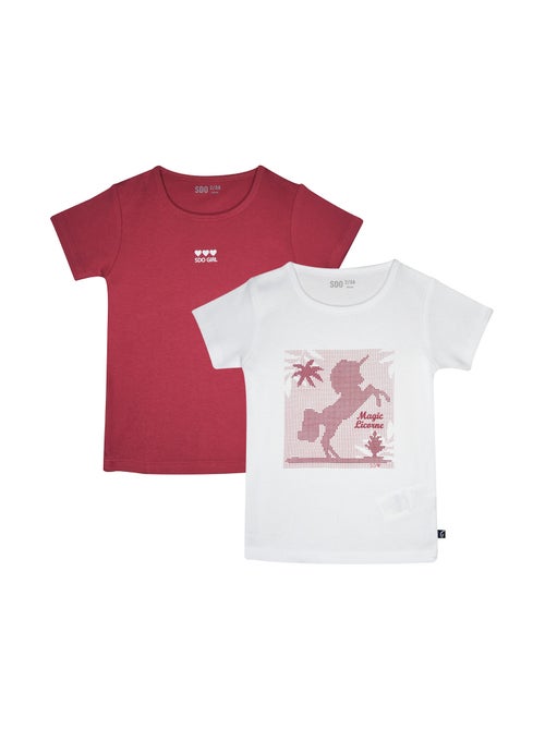 Lot de 2 tshirt manches courtes Primarosa - Kiabi