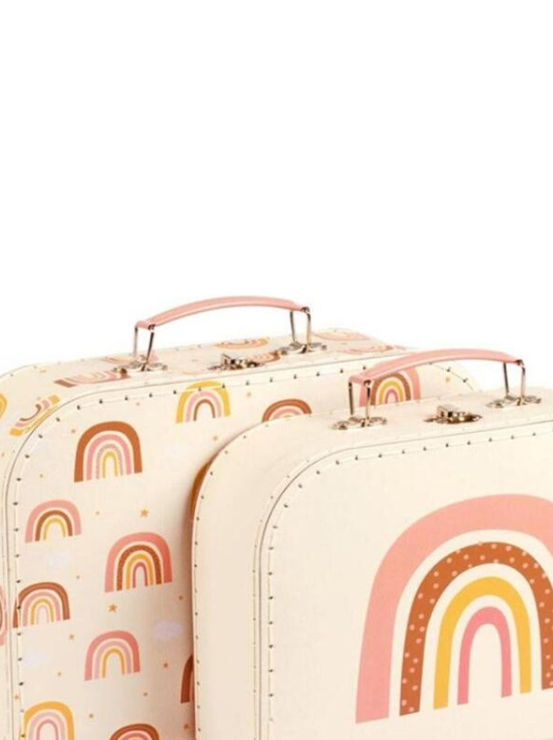 Lot de 2 valisettes de rangement Arc-en-ciel Rose - Kiabi