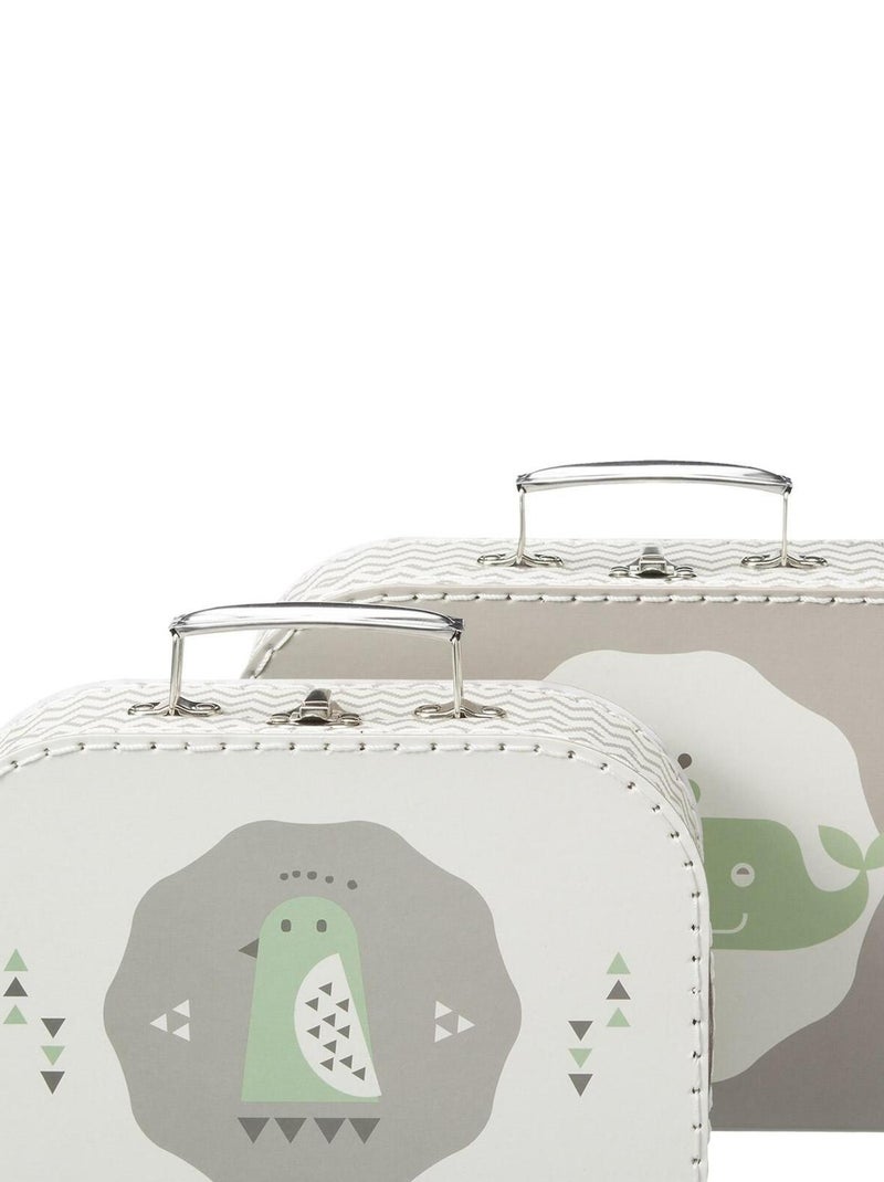 Lot de 2 valisettes décoratives Baleine grise Gris - Kiabi