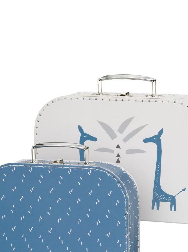 Lot de 2 valisettes décoratives Girafe Bleu - Kiabi