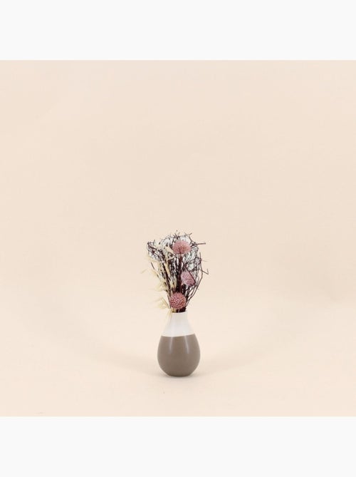 Lot de 2 vases en céramique avec fleurs séchées - Kiabi