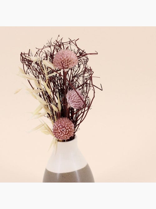 Lot de 2 vases en céramique avec fleurs séchées - Kiabi