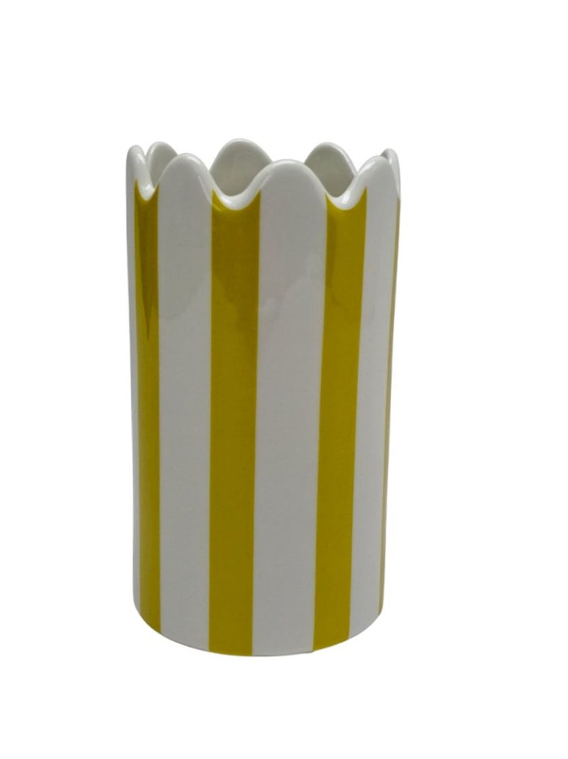Lot de 2 vases Flora céramique H18 Bleu gris - Kiabi