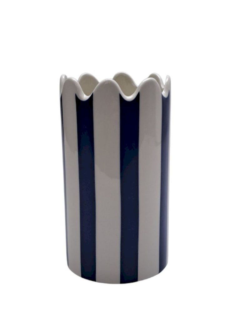 Lot de 2 vases Flora céramique H18 Bleu - Kiabi