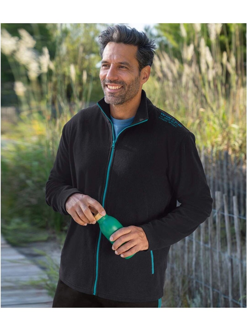 Lot de 2 vestes micropolaires winter  - atlas for men Noir Vert - Kiabi