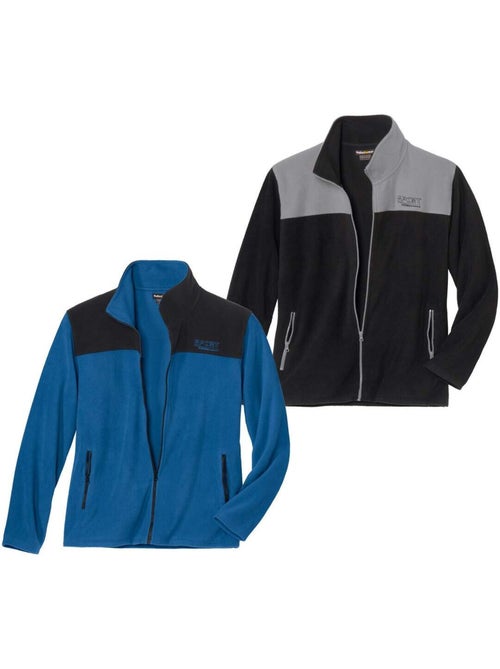 Lot de 2 Vestes Polaires Bicolores   - ATLAS FOR MEN - Kiabi