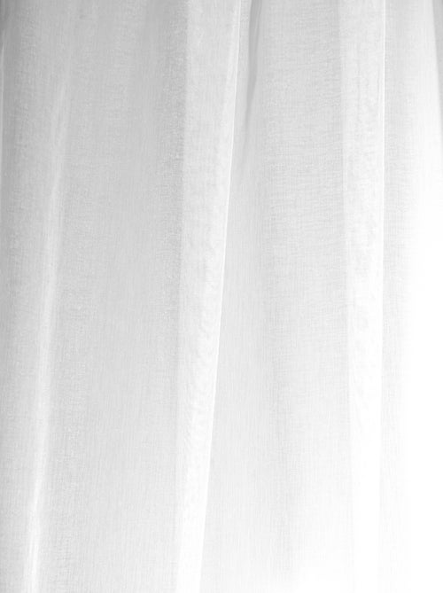 Lot de 2 Voilages 140 x 240 cm Blanc - Kiabi