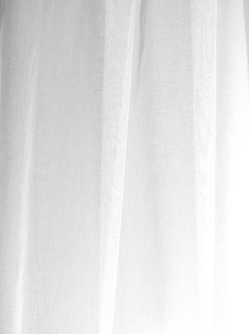 Lot de 2 Voilages 140 x 240 cm Blanc Blanc - Kiabi