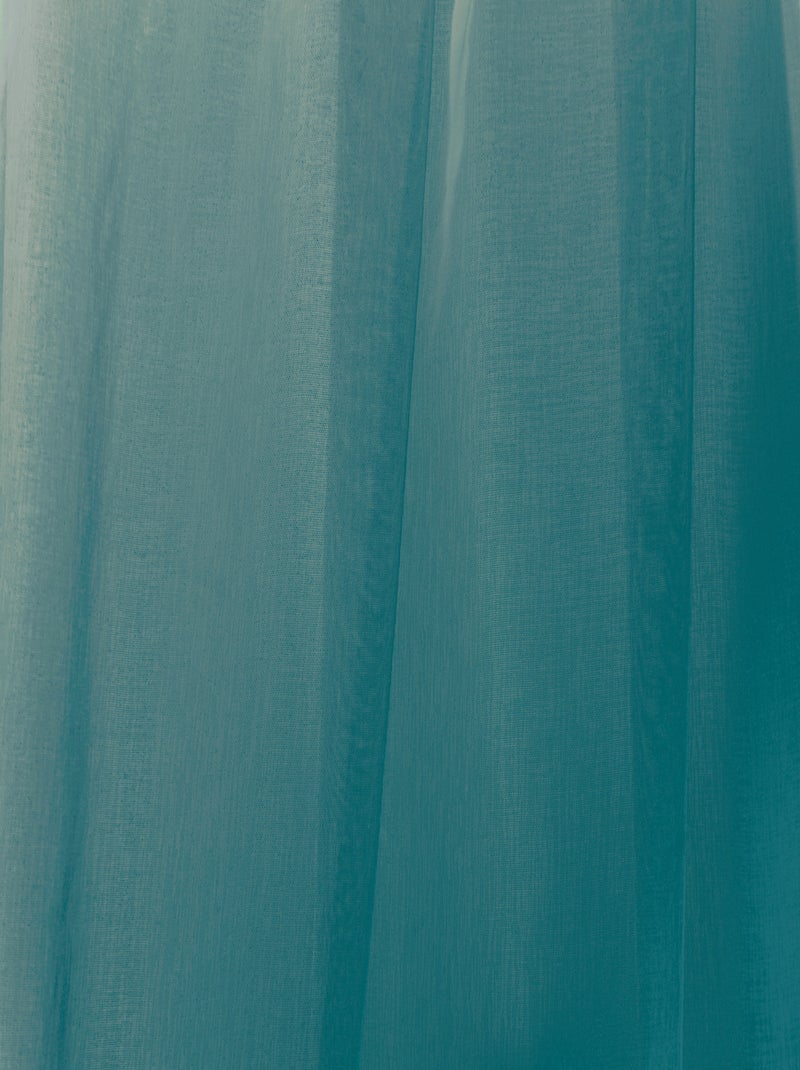 Lot de 2 Voilages 140 x 240 cm Bleu Canard Bleu canard - Kiabi
