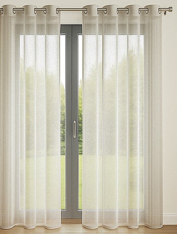 Lot de 2 Voilages 140 x 240 cm Gris