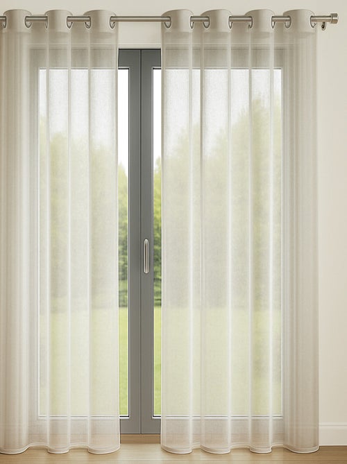 Lot de 2 Voilages 140 x 240 cm Ficelle - Kiabi