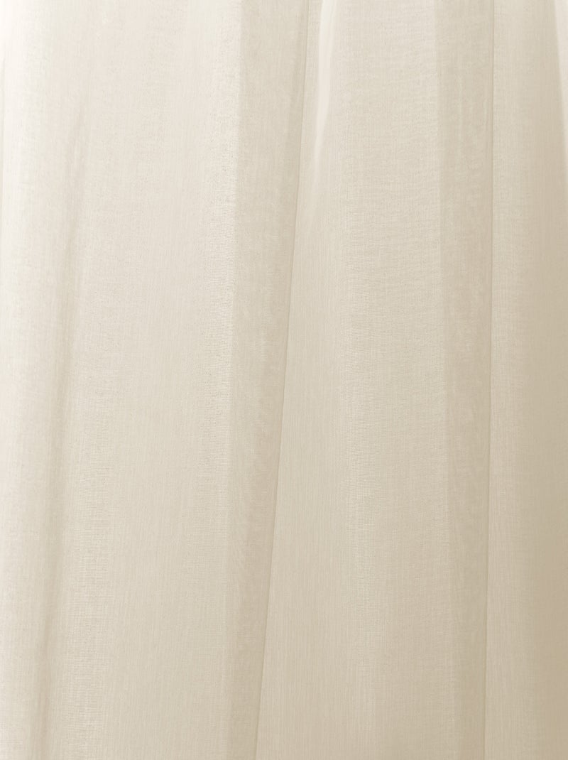 Lot de 2 Voilages 140 x 240 cm Ficelle Beige - Kiabi