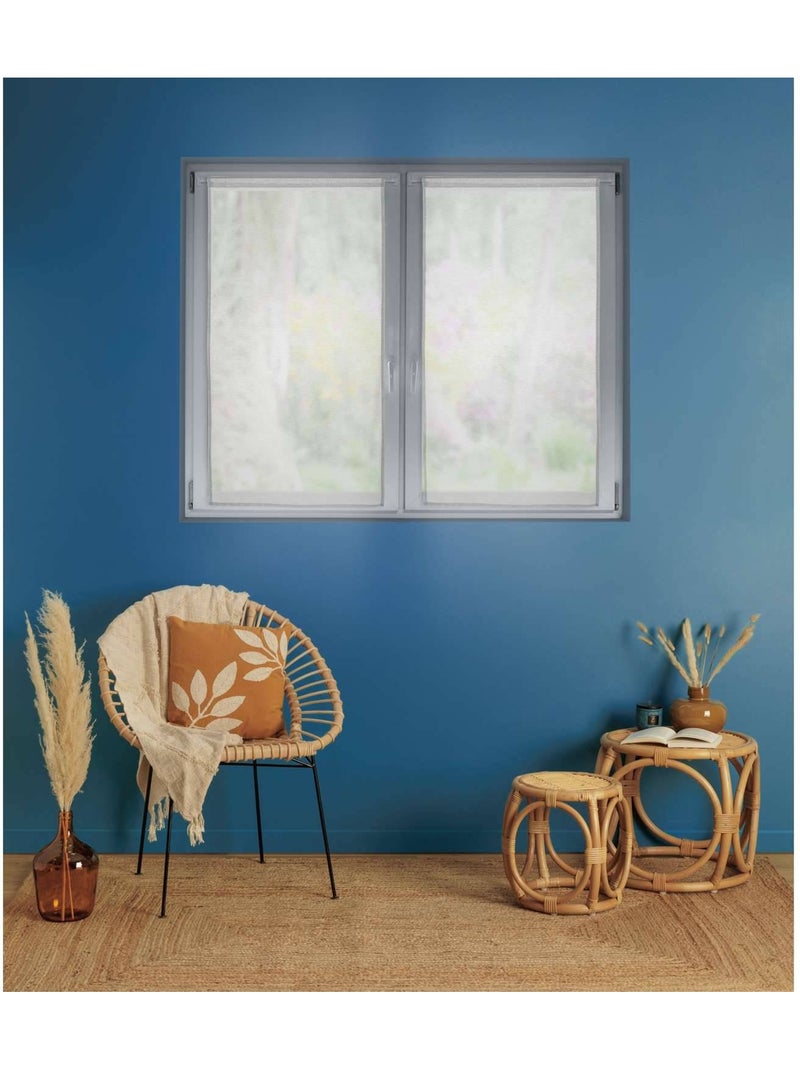 Lot de 2 voilages de fenêtre MOLY Blanc - Kiabi