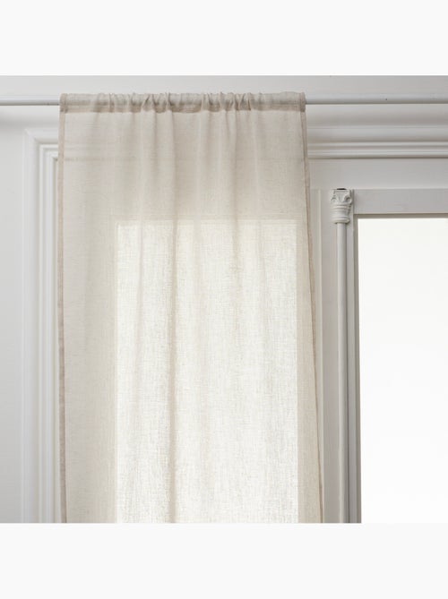 Lot de 2 voilages effet lin FRED - Kiabi Lot de 2 voilages effet lin FRED - Kiabi