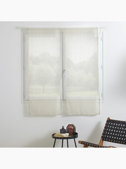 Lot de 2 voilages effet lin FRED - Kiabi Lot de 2 voilages effet lin FRED - Kiabi