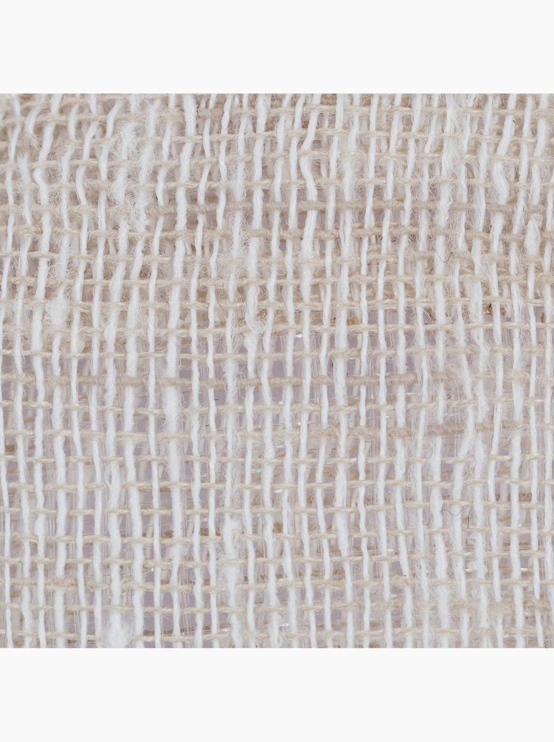 Lot de 2 voilages effet lin fred Blanc - Kiabi