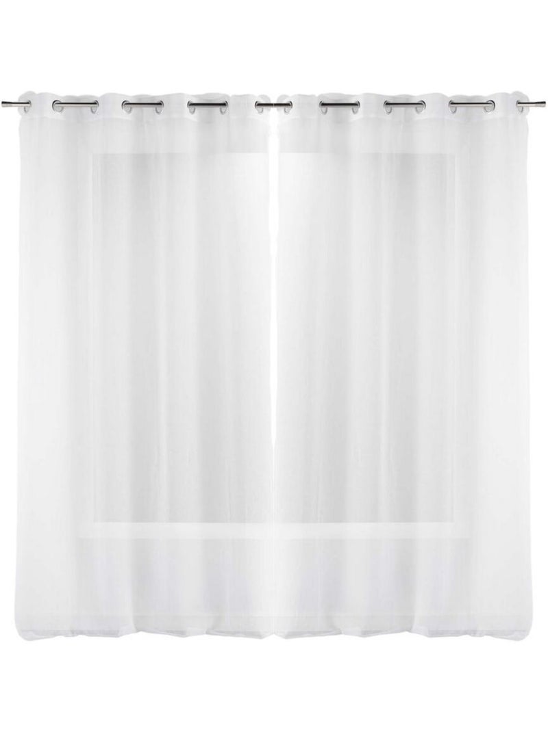 Lot de 2 voilages Telma Blanc - Kiabi