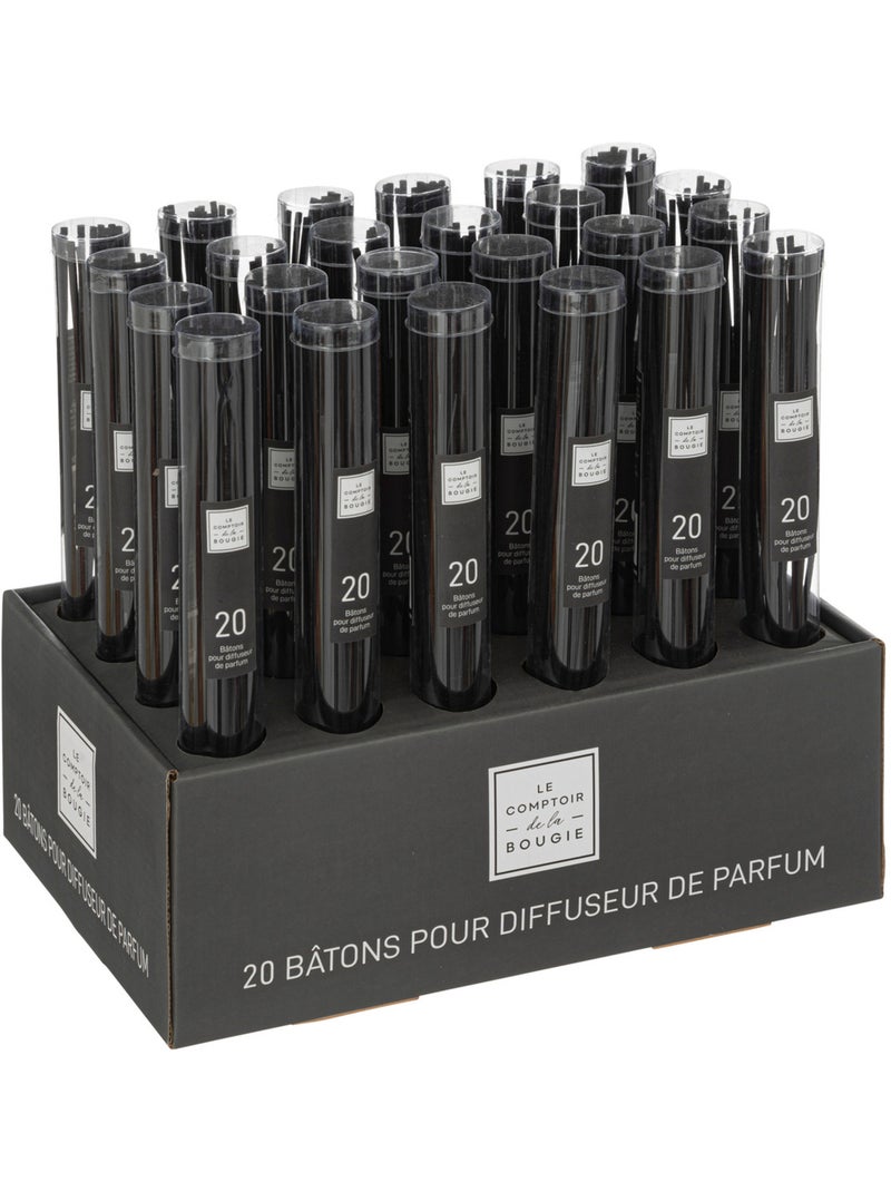 Lot de 20 bâtons diffuseurs en rotin SOPA Noir - Kiabi