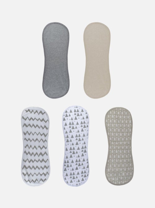 Lot de 20 bavoirs bébé pour épaule 100% coton - Monsieur Bébé - Kiabi