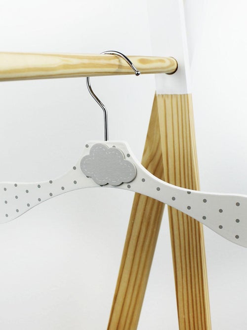 Lot de 20 cintres en bois 28 cm pour bébé, enfant avec crochet pivotant - Monsieur Bébé - Kiabi