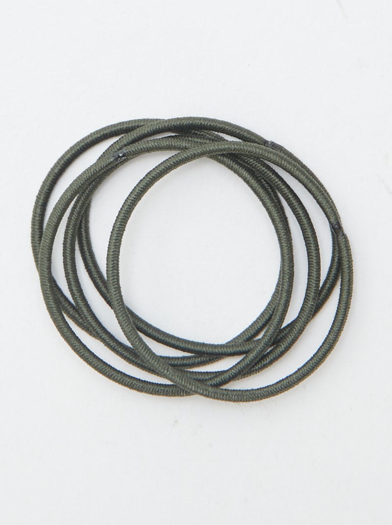 Lot de 20 élastiques fins Kaki - Kiabi