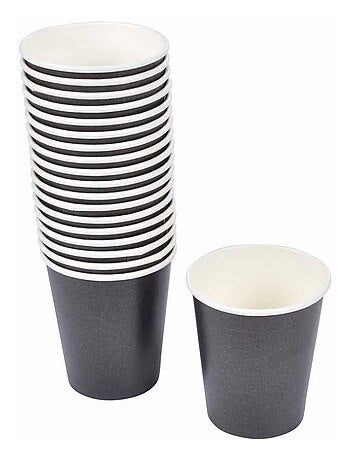 Lot de 20 gobelets en carton Noir