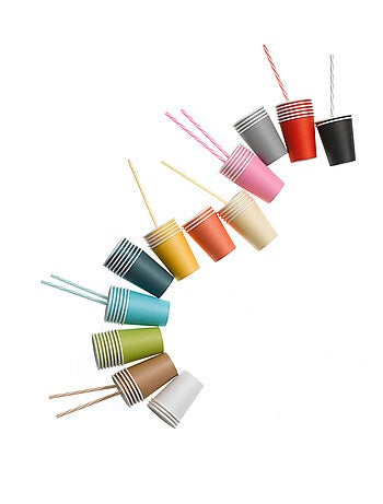 Lot de 20 gobelets en carton Noir