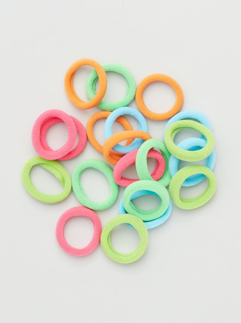 Lot de 20 mini élastiques Vert - Kiabi