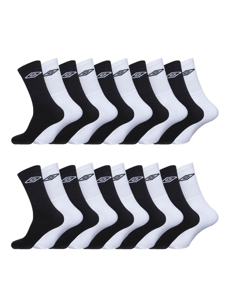 Lot de 20 Paires de Chaussettes Tennis homme Umbro Noir - Kiabi