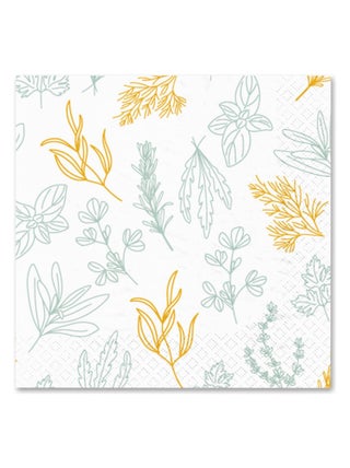 Lot de 20 serviettes en papier 33 x 33 cm Aromates