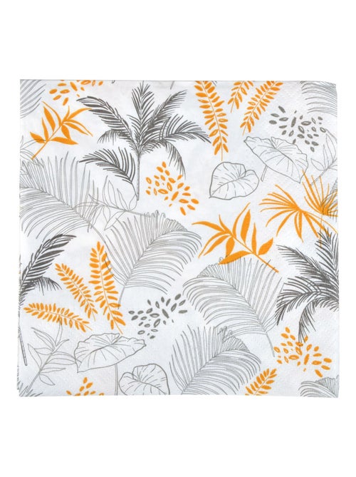 Lot de 20 serviettes en papier 33 x 33 cm Exotic mood - Kiabi