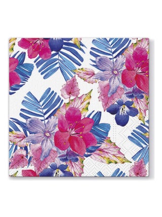 Lot de 20 serviettes en papier 33 x 33 cm Exotica