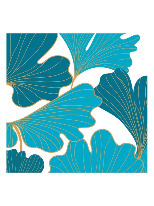 Lot de 20 serviettes en papier 33 x 33 cm Gincko - Kiabi