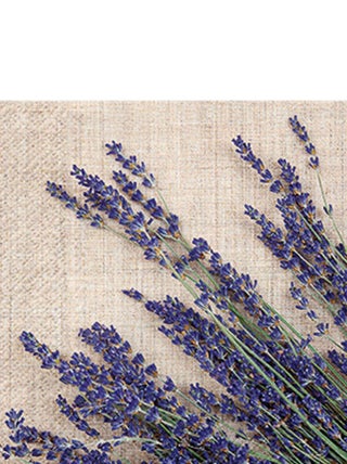 Lot de 20 serviettes en papier 33 x 33 cm Lavande