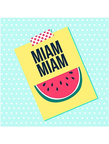 Lot de 20 serviettes en papier 33 x 33 cm Pasteque