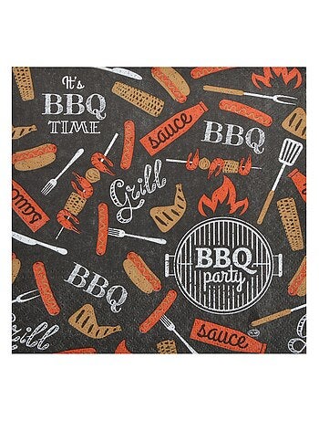 Lot de 20 serviettes en papier BBQ Party