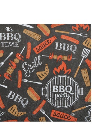 Lot de 20 serviettes en papier BBQ Party