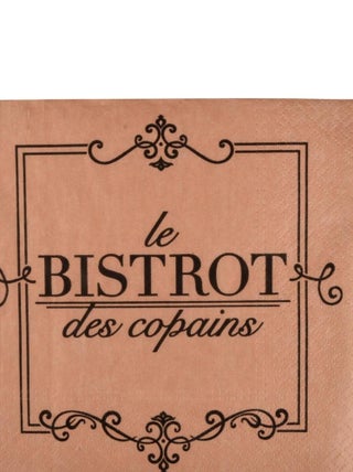 Lot de 20 serviettes en papier Bistrot parisien