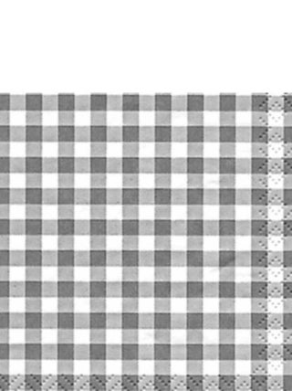 Lot de 20  serviettes en papier carreaux