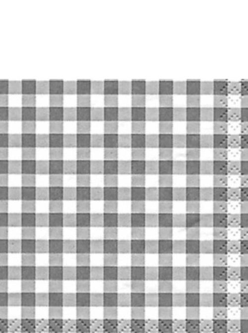 Lot de 20  serviettes en papier carreaux - Kiabi