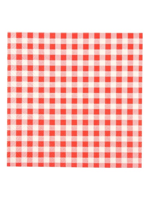 Lot de 20  serviettes en papier carreaux - Kiabi