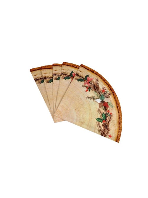 Lot de 20 serviettes en papier Coeur de bois - Kiabi