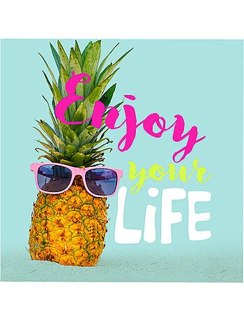 Lot de 20 serviettes en papier Enjoy ananas