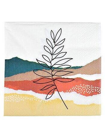 Lot de 20 serviettes en papier Fleurs abstraites