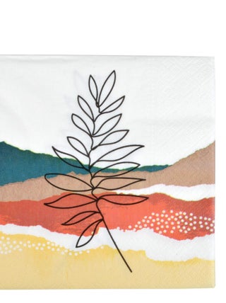 Lot de 20 serviettes en papier Fleurs abstraites